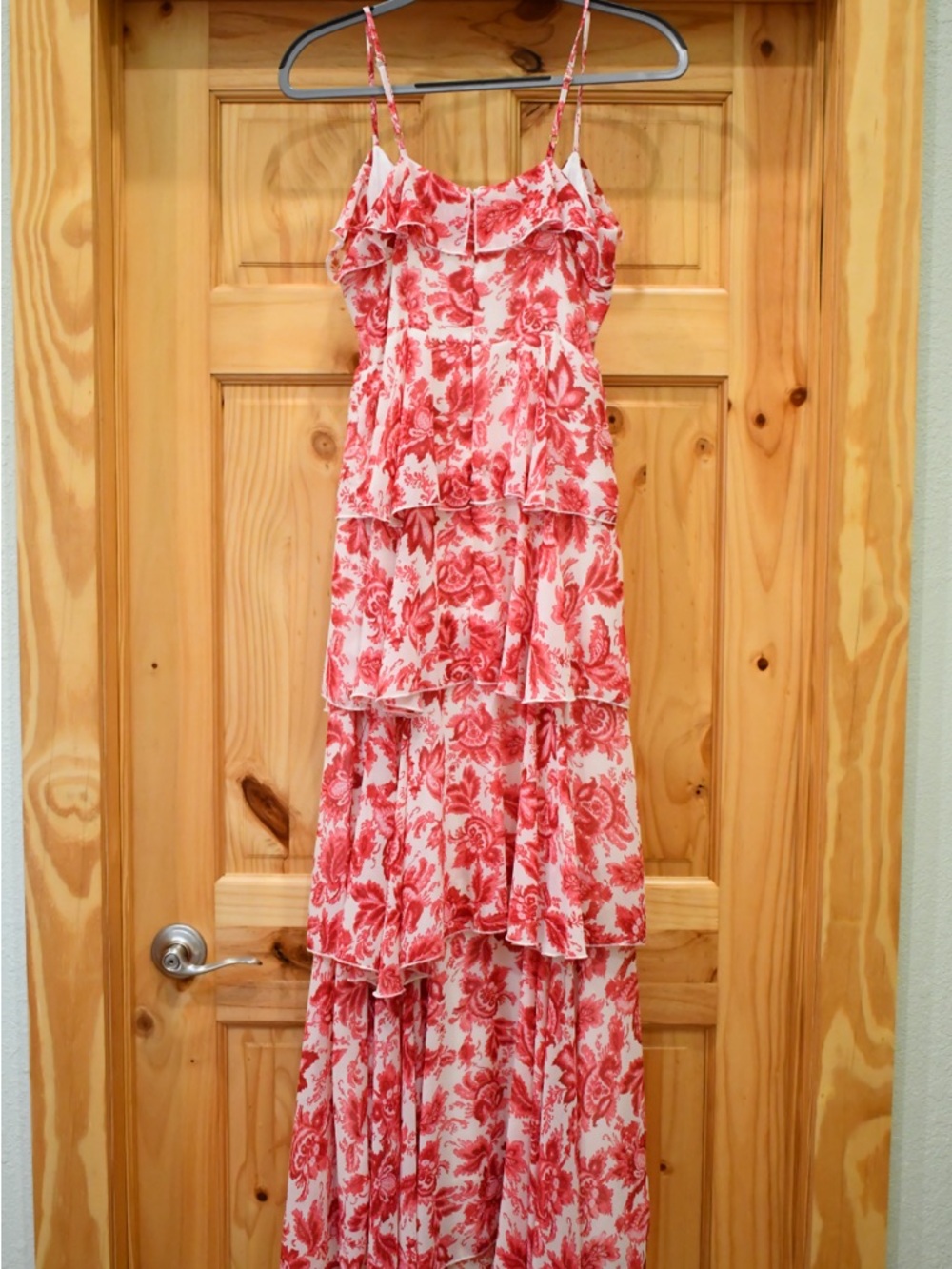Aakaa Pink Floral Tiered Maxi Dress - Picture 5 of 7